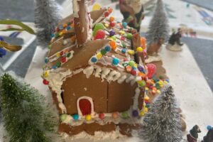 First place winner in annual gingerbread house decorating contest.